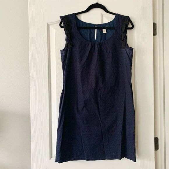J. Crew | Clip Dot Shift Mini Dress - Picture 1 of 9